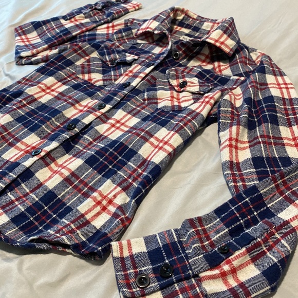 Girls Molokai Surfer Brand Flannel Plaid Shirt / Size M - Picture 5 of 6